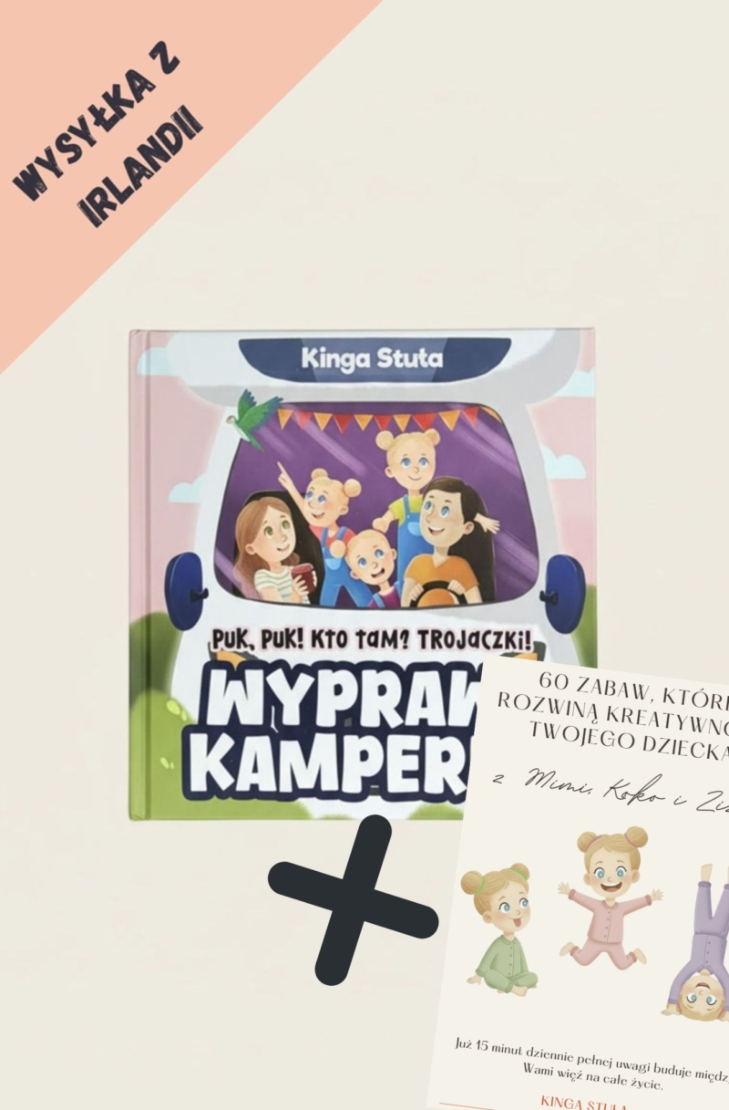 Puk, Puk! Kto tam? Trojaczki! Wyprawa kamperem. + GRATIS e-book! Wysyłka z Irlandii