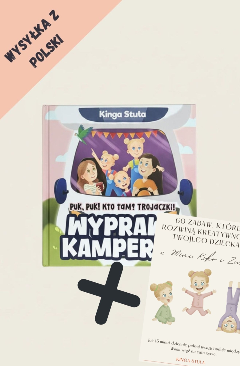 Puk, Puk! Kto tam? Trojaczki! Wyprawa kamperem. + GRATIS e-book! Wysyłka z Polski